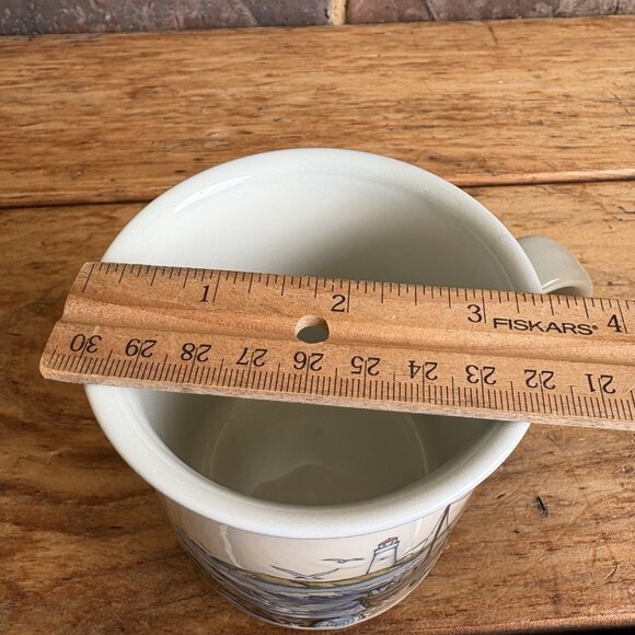 Cracked-Otagari Japan Coffee Tea Mug with Lighthouse Seagulls Waves Ocean Cliffs - Picture 11 of 11